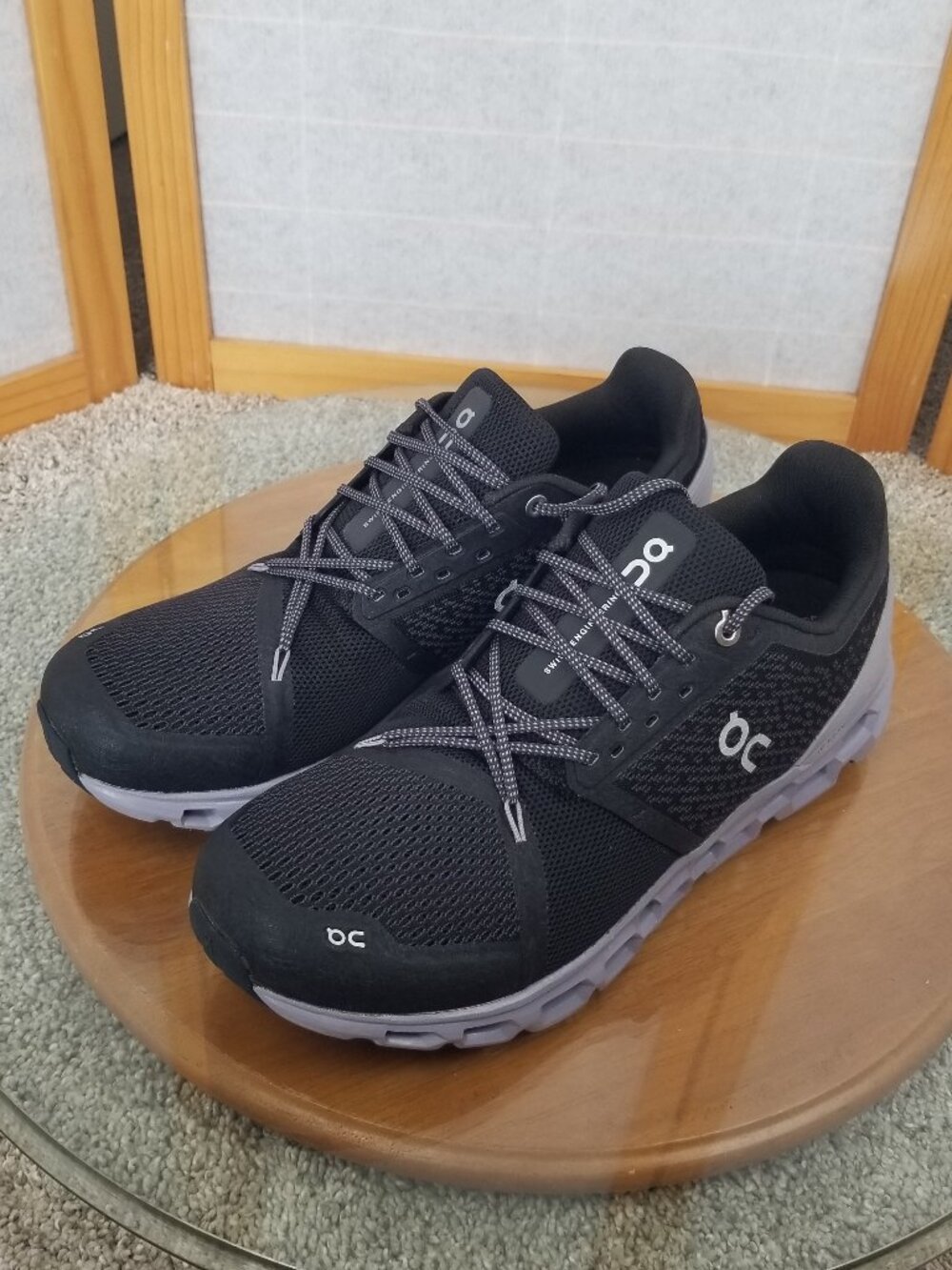 On Cloud Cloudstratus Running Shoes Black Lilac Women's Size 11 EUC